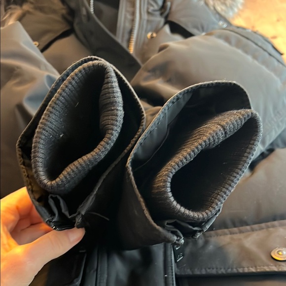 Moose Knuckles Black Parka with Fur Hood - Picture 4 of 12